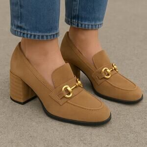 SaintG SZ 38 (US 8) VALENTINA TAUPE SUEDE LEATHER HANDCRAFTED SHOES